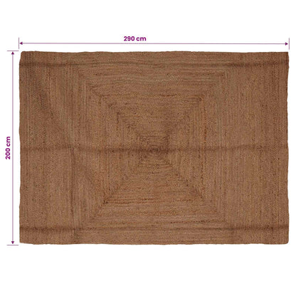 vidaXL Area Rug Grey 200 x 290 cm Jute
