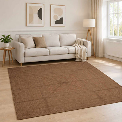 vidaXL Area Rug Grey 240 x 240 cm Jute