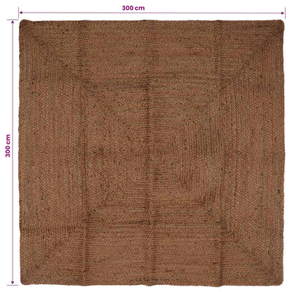 vidaXL Area Rug Grey 300 x 300 cm Jute