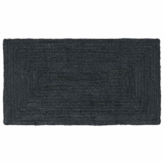 vidaXL Area Rugs Rectangular Dark Grey 60 x 110 cm Jute