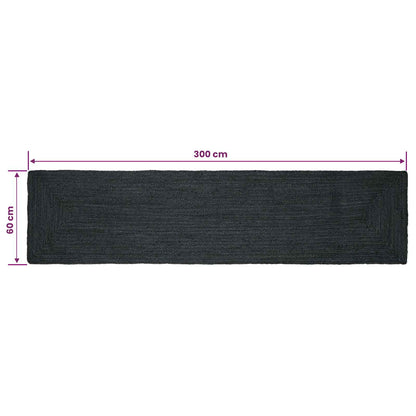 vidaXL Area Rugs Rectangular Dark Grey 60 x 300 cm Jute