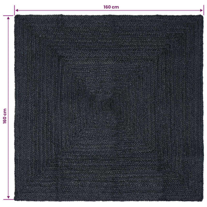 vidaXL Area Rugs Square Dark Grey 160 x 160 cm Jute