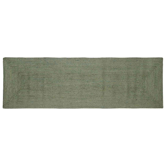 vidaXL Area Rugs Rectangular Olive Green 80 x 200 cm Jute