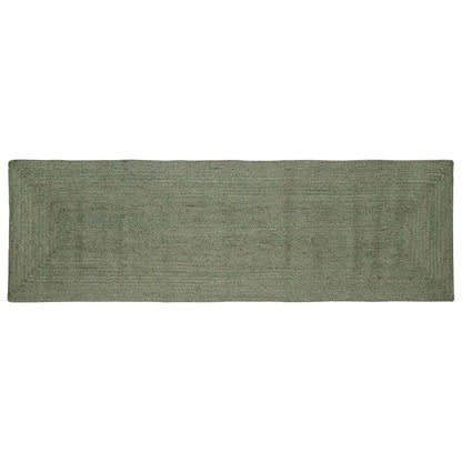 vidaXL Area Rugs Rectangular Olive Green 80 x 250 cm Jute
