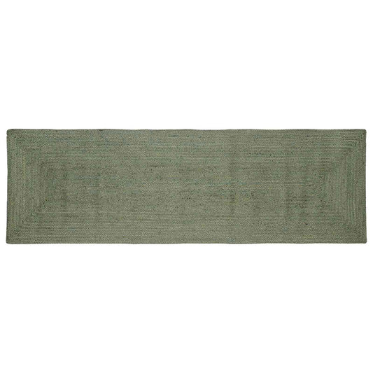 vidaXL Area Rugs Rectangular Olive Green 80 x 300 cm Jute