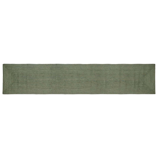 vidaXL Area Rugs Rectangular Olive Green 80 x 400 cm Jute