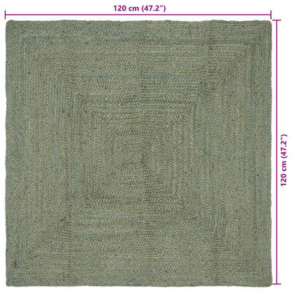 vidaXL Area Rugs Rectangular Olive Green 120 x 120 cm Jute