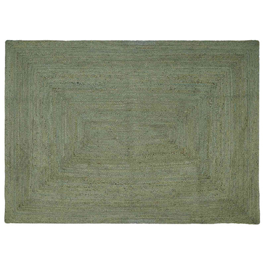 vidaXL Area Rugs Rectangular Olive Green 160 x 230 cm Jute