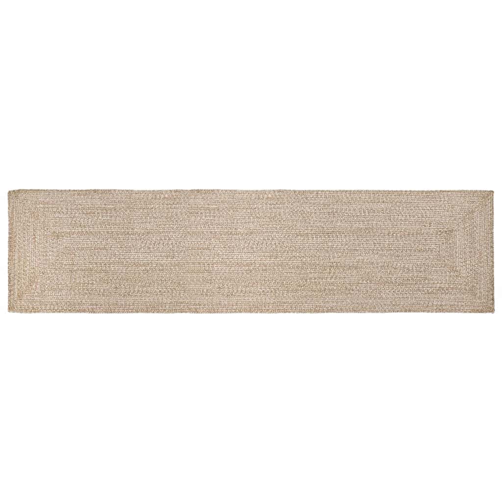 vidaXL Area Rugs Natural and White 60 x 400 cm Jute