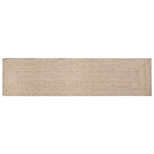 vidaXL Area Rugs Natural and White 60 x 400 cm Jute