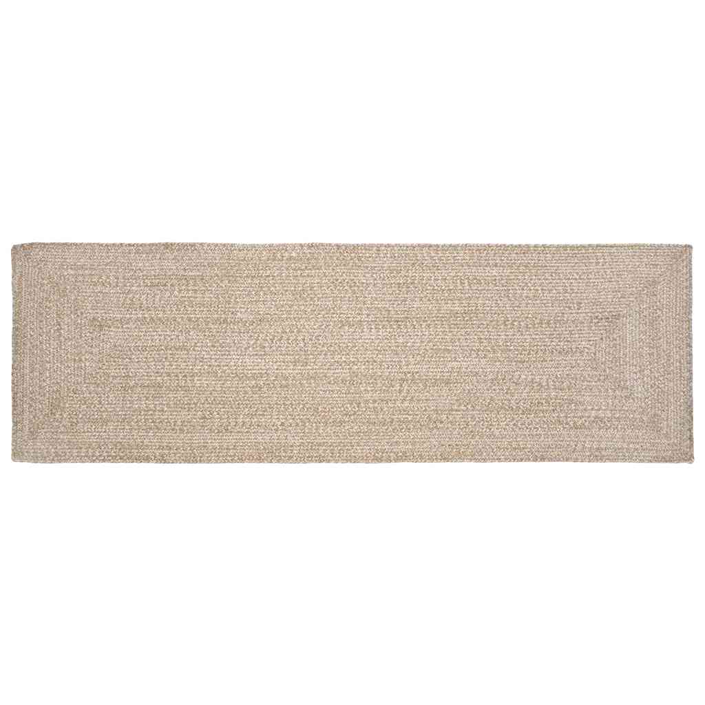 vidaXL Area Rugs Natural and White 80 x 200 cm Jute