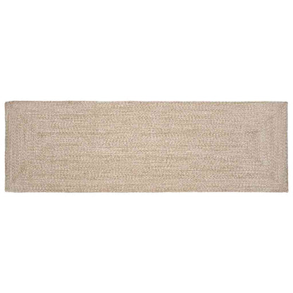 vidaXL Area Rugs Natural and White 80 x 250 cm Jute