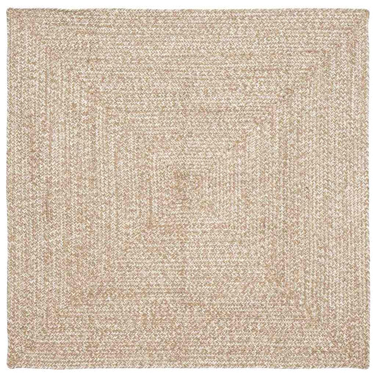 vidaXL Area Rugs Natural and White 120 x 120 cm Jute