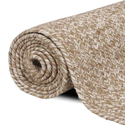 vidaXL Area Rugs Natural and White 300 x 300 cm Jute