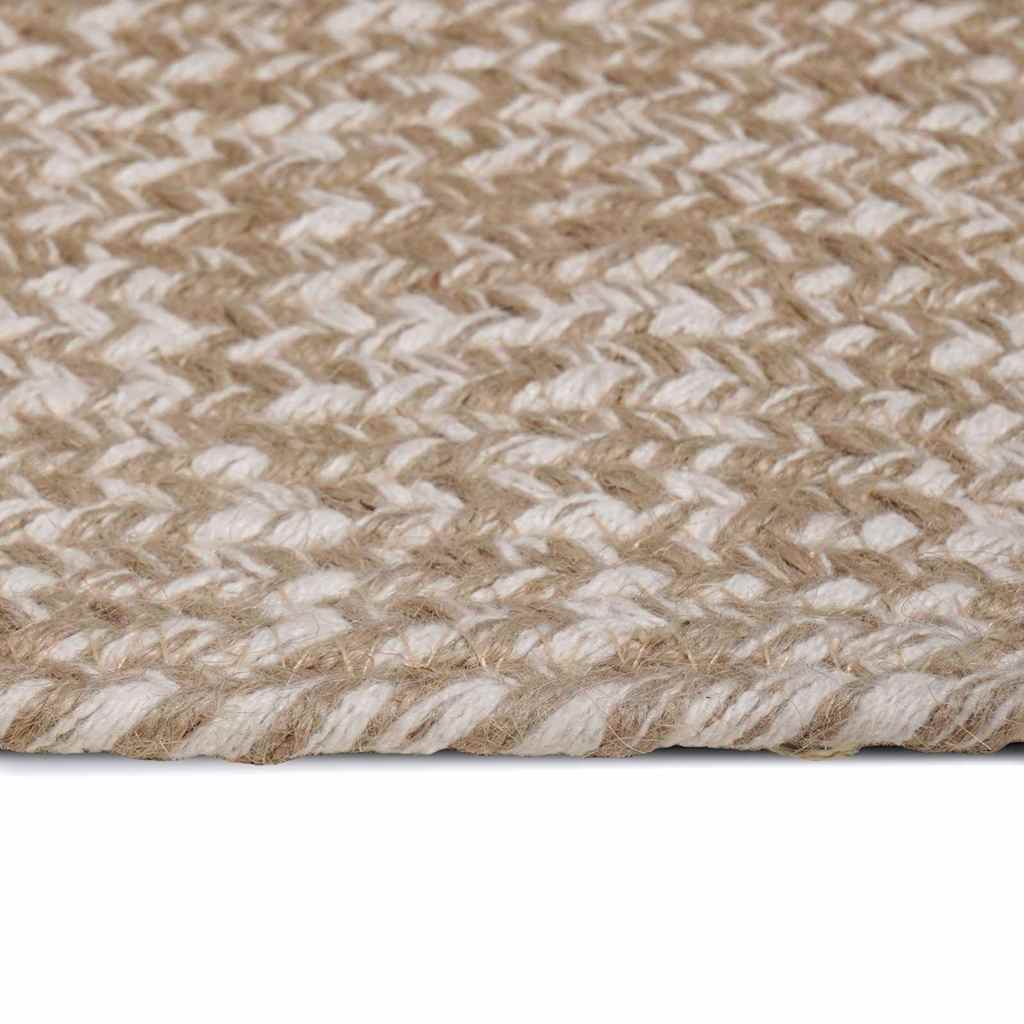 vidaXL Area Rugs Natural and White 300 x 300 cm Jute