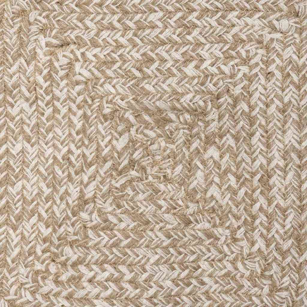 vidaXL Area Rugs Natural and White 300 x 300 cm Jute