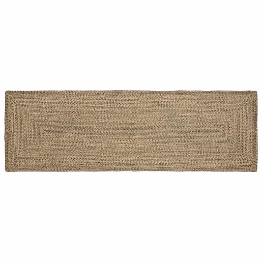vidaXL Area Rugs Natural and Black 80 x 200 cm Jute