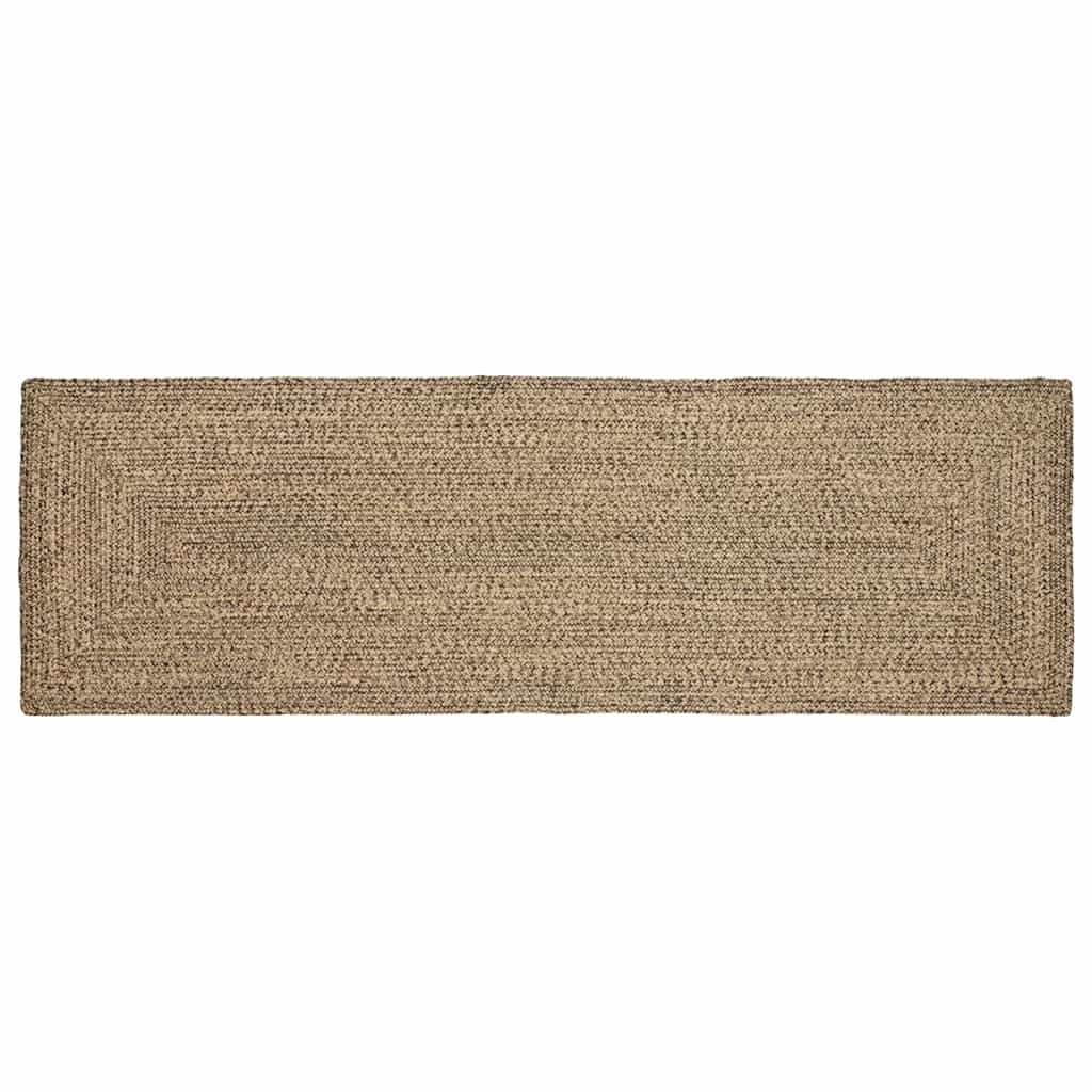vidaXL Area Rugs Natural and Black 80 x 250 cm Jute