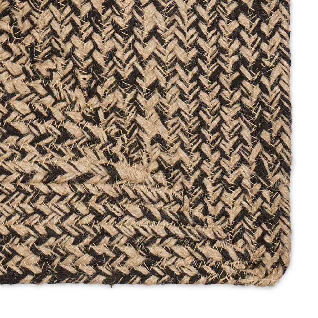 vidaXL Area Rugs Natural and Black 100 x 200 cm Jute