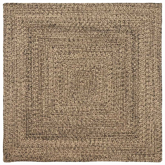 vidaXL Rug Natural and black 120 x 120 cm Jute