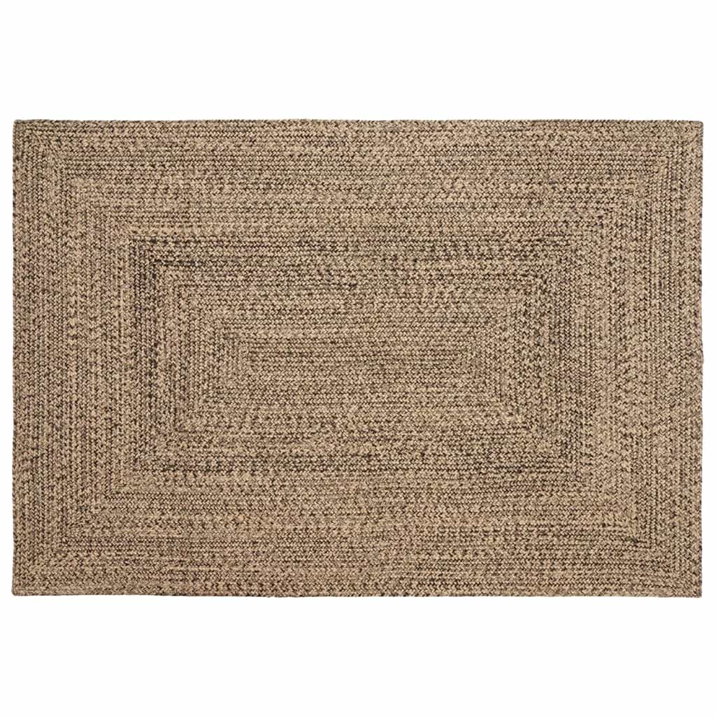 vidaXL Area Rugs Natural and Black 120 x 170 cm Jute