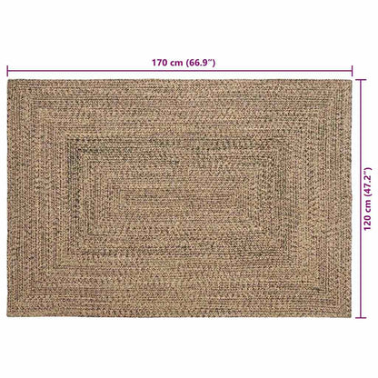 vidaXL Area Rugs Natural and Black 120 x 170 cm Jute