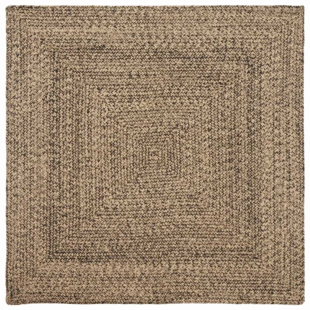 vidaXL Area Rugs Natural and Black 160 x 160 cm Jute