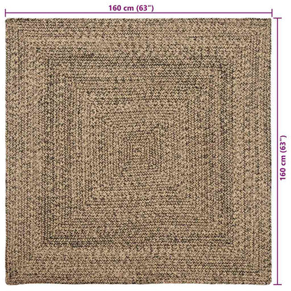 vidaXL Area Rugs Natural and Black 160 x 160 cm Jute