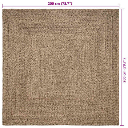 vidaXL Area Rugs Natural and Black 200 x 200 cm Jute