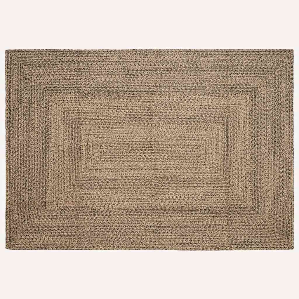vidaXL Area Rugs Natural and Black 200 x 290 cm Jute