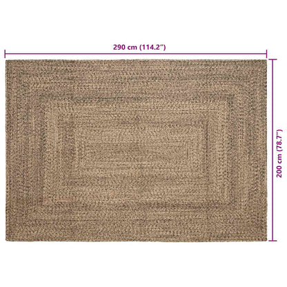vidaXL Area Rugs Natural and Black 200 x 290 cm Jute