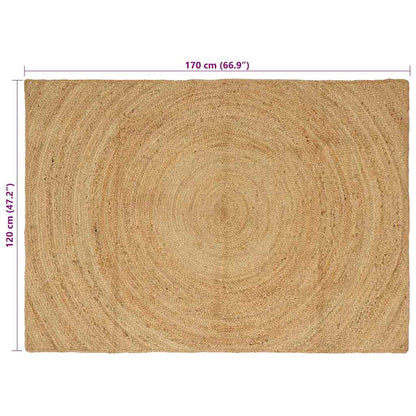 vidaXL Area Rugs Natural 120 x 170 cm Jute
