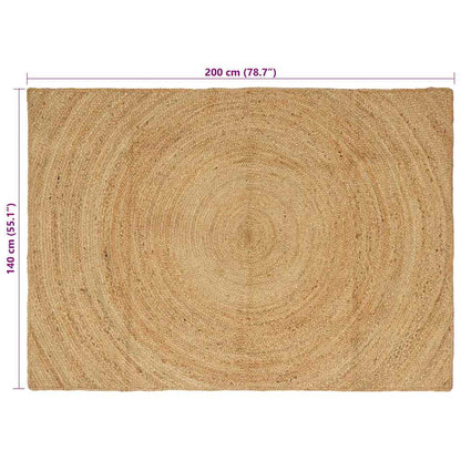 vidaXL Area Rugs Natural 140 x 200 cm Jute