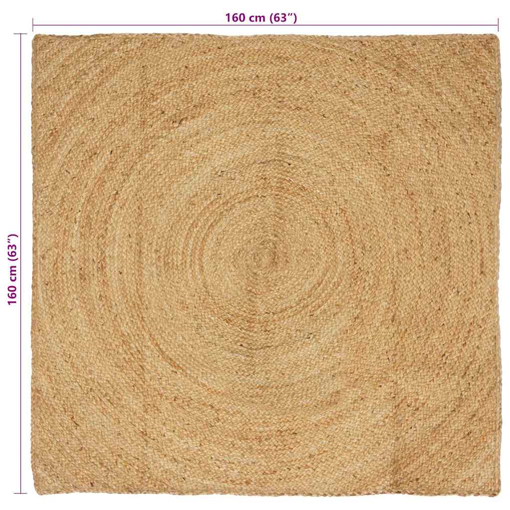 vidaXL Area Rugs Natural 160 x 160 cm Jute