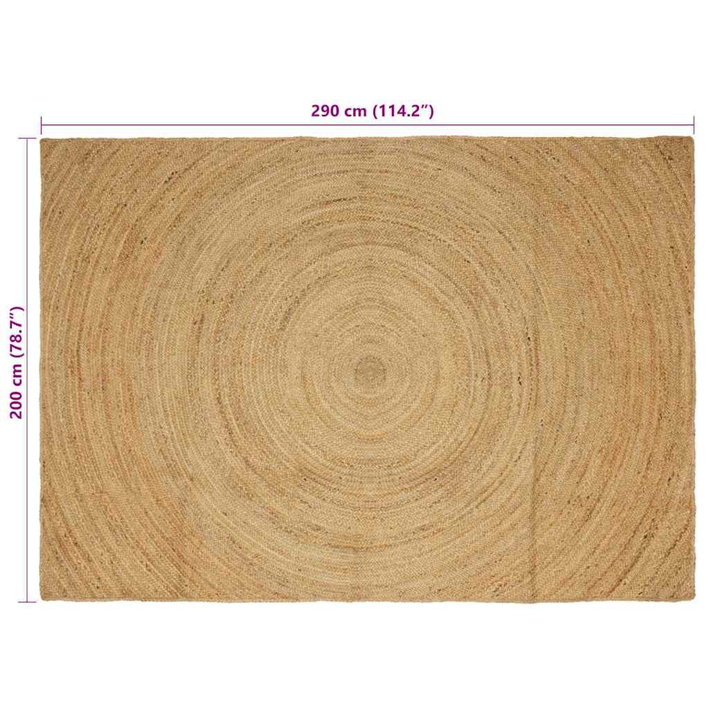 vidaXL Area Rugs Natural 200 x 290 cm Jute