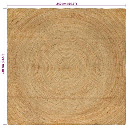 vidaXL Area Rugs Natural 240 x 240 cm Jute