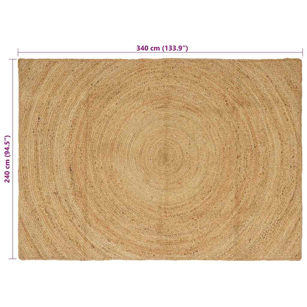 vidaXL Area Rugs Natural 240 x 340 cm Jute