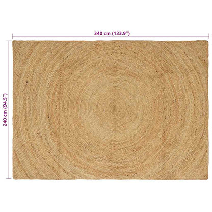 vidaXL Area Rugs Natural 240 x 340 cm Jute