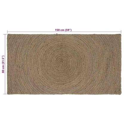 vidaXL Area Rugs Grey 80 x 150 cm Jute