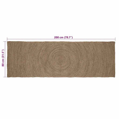 vidaXL Area Rugs Grey 80 x 200 cm Jute