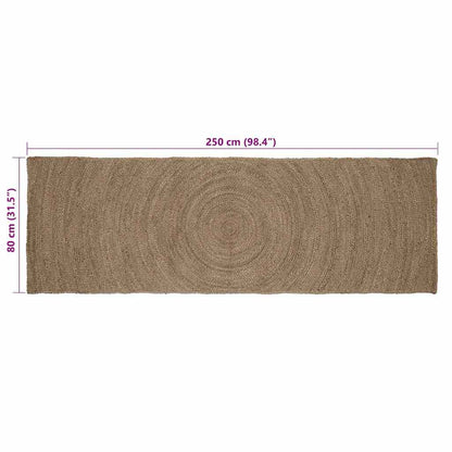 vidaXL Area Rugs Grey 80 x 250 cm Jute