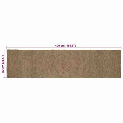 vidaXL Area Rugs Grey 80 x 400 cm Jute