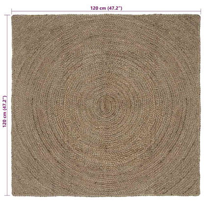 vidaXL Area Rugs Grey 120 x 120 cm Jute