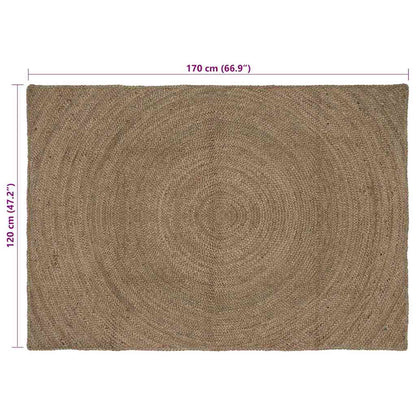 vidaXL Area Rugs Grey 120 x 170 cm Jute