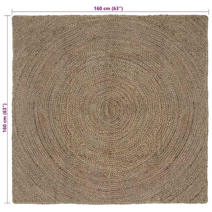 vidaXL Area Rugs Grey 160 x 160 cm Jute