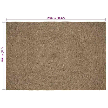 vidaXL Area Rugs Grey 160 x 230 cm Jute