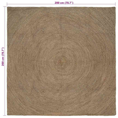 vidaXL Area Rugs Grey 200 x 200 cm Jute