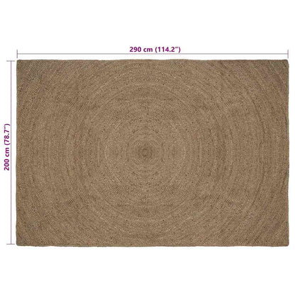 vidaXL Area Rugs Grey 200 x 290 cm Jute