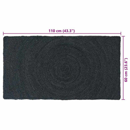 vidaXL Area Rugs Dark Grey 60 x 110 cm Jute