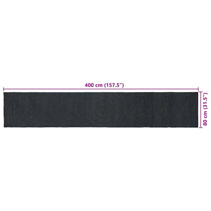 vidaXL Area Rugs Dark Grey 80 x 400 cm Jute